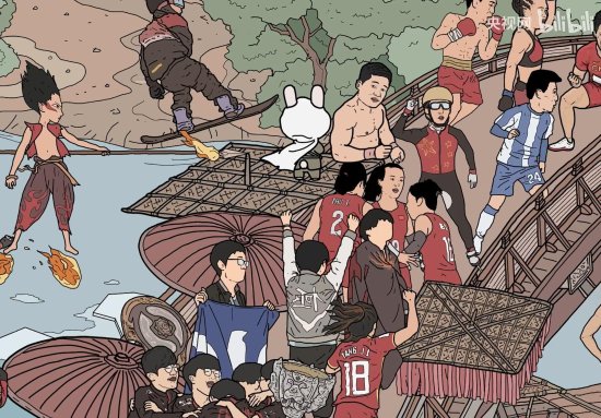 央视＂清明上河图＂ 现大量游戏角色：原神等
