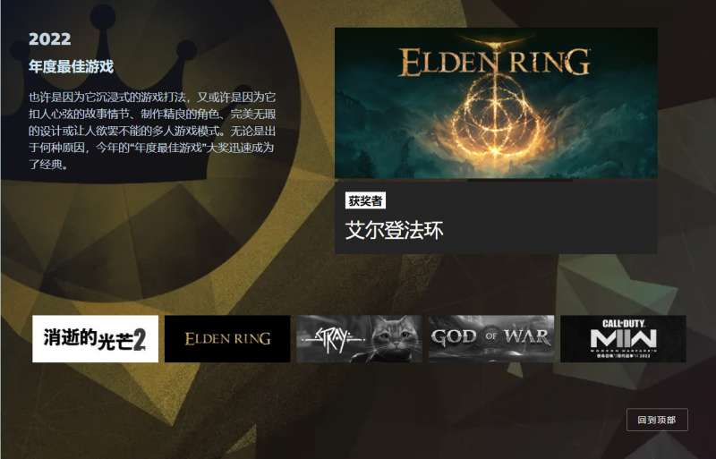 2022年Steam大奖获奖名单 艾尔登法环夺得年度最佳 2022年Steam大奖获奖名单 艾尔登法环夺得年度最佳