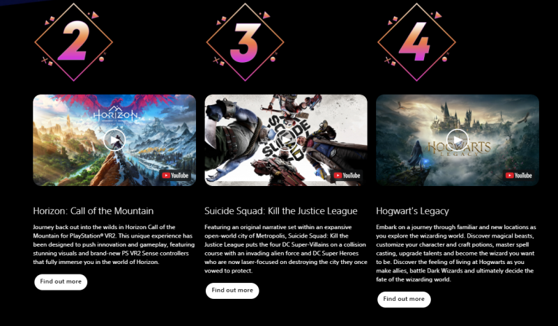 PlayStation上线2023年游戏推荐页面 23大作今年推出 PlayStation上线2023年游戏推荐页面 23大作今年推出