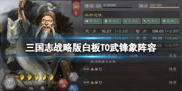 三国志战略版白板T0武锋象阵容 左慈太史慈许攸