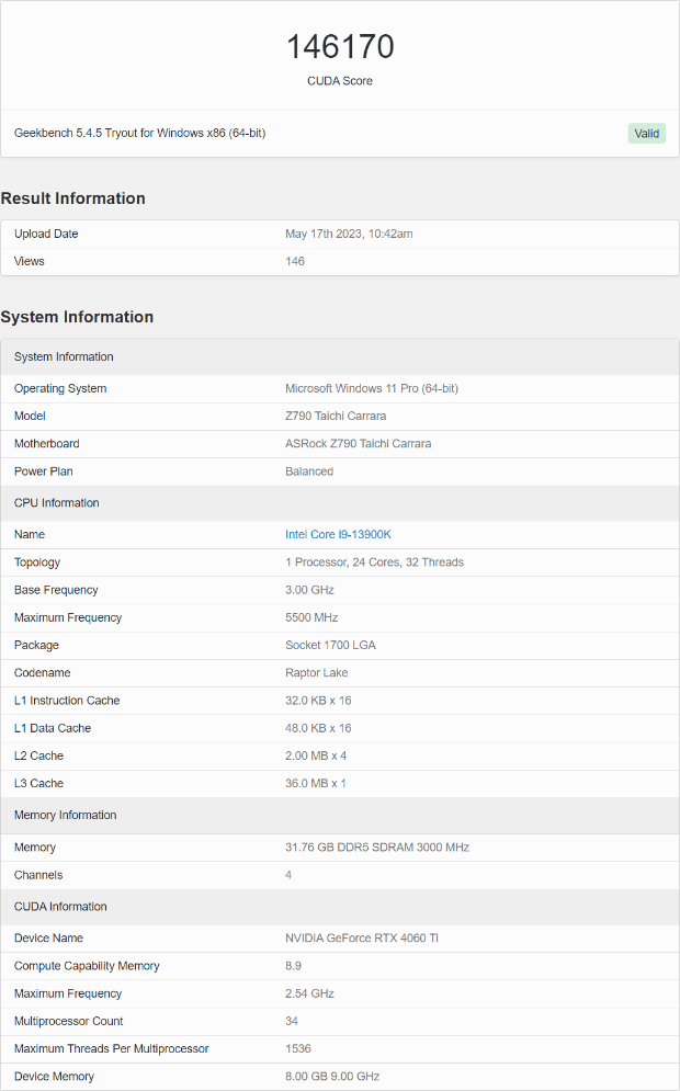 RTX 4060 Ti显卡跑分曝光：仅比3060 Ti提升15%