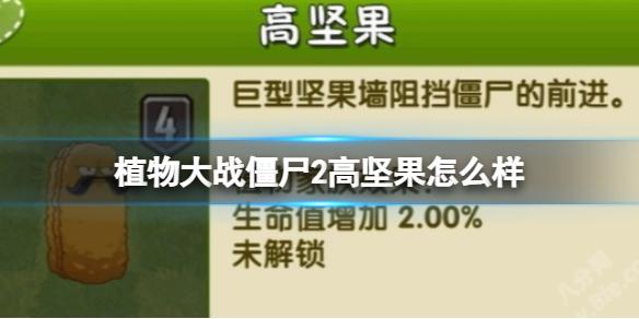 植物大战僵尸2高坚果怎么样 高坚果数据图鉴大全