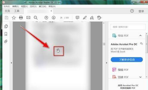 Adobe Acrobat Reader DC怎样放大文档内容？